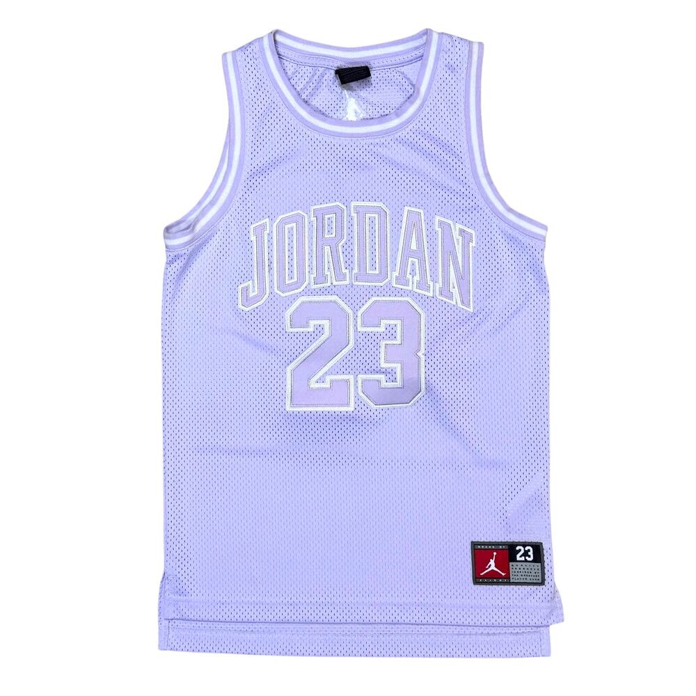 Air Jordan 23 Basketball Jersey Big Kids Size M Purple Athletic Tank Top